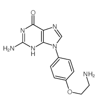 2-amino-9-[4-(2-aminoethoxy)phenyl]-3H-purin-6-one结构式