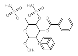 a-D-Glucopyranoside, methyl,2,3-dibenzoate 4,6-dimethanesulfonate Structure