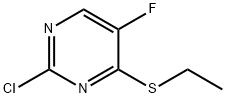 2-chloro-4-ethylthio-5-fluoropyrimidine结构式