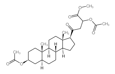 21-Nor-5a-cholan-24-oic acid, 3b,23-dihydroxy-20-oxo-, methylester, diacetate (8CI)结构式