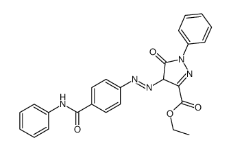 ethyl 5-oxo-1-phenyl-4-[[p-(phenylcarbamoyl)phenyl]azo]-2-pyrazoline-3-carboxylate structure