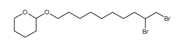 9,10-dibromo-1-(tetrahydro-2-pyranyloxy)decane结构式