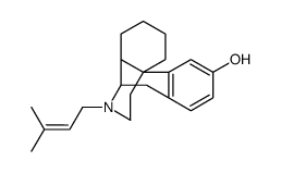 (-)-17-(3-Methyl-2-butenyl)morphinan-3-ol Structure