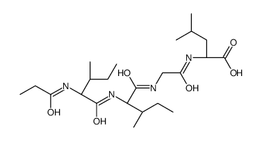 (2S)-4-methyl-2-[[2-[[(2S,3S)-3-methyl-2-[[(2S,3S)-3-methyl-2-(propanoylamino)pentanoyl]amino]pentanoyl]amino]acetyl]amino]pentanoic acid结构式