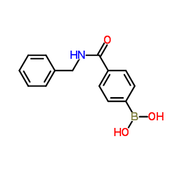 4-(苯甲基氨基甲酰)苯基硼酸结构式