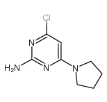 4-CHLORO-6-(1-PYRROLIDINYL)-2-PYRIMIDINAMINE structure