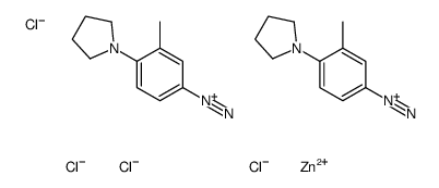 4-pyrrolidinyl-m-toluenediazonium tetrachlorozincate (2:1) structure