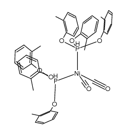 (CO)2Ni(P(OC6H4CH3-o)3)2 Structure