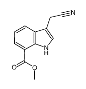 3-(cyanomethyl)-1H-indole-7-carboxylic acid methyl ester结构式