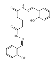 Pentanedioic acid,1,5-bis[2-[(2-hydroxyphenyl)methylene]hydrazide] Structure