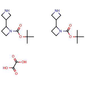 tert-butyl 2-(azetidin-3-yl)azetidine-1-carboxylate;hemi(oxalic acid)结构式