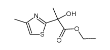 ethyl 2-hydroxy-2-(4-methyl-1,3-thiazol-2-yl)propanoate结构式