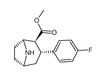 (1R)-2β-methoxycarbonyl-3α-(4-fluorophenyl)-8-azabicyclo[3.2.1]-octane结构式
