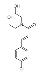 3-(4-Chlorophenyl)-N,N-bis(2-hydroxyethyl)propenamide结构式