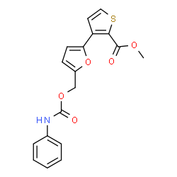 METHYL 3-(5-([(ANILINOCARBONYL)OXY]METHYL)-2-FURYL)-2-THIOPHENECARBOXYLATE结构式