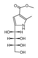 2-Methyl-5-((1R,2S,3R)-1,2,3,4-tetrahydroxy-butyl)-1H-pyrrole-3-carboxylic acid methyl ester Structure