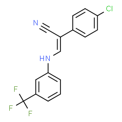 1-CYANO-1-(4-CHLOROPHENYL)-2-[[3-(TRIFLUOROMETHYL)PHENYL]AMINO]ETHENE Structure