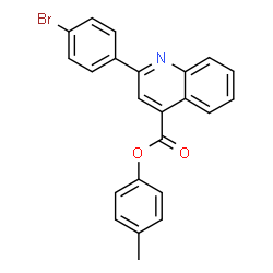 4-methylphenyl 2-(4-bromophenyl)-4-quinolinecarboxylate结构式