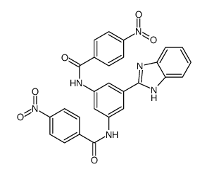 N-[3-(1H-benzimidazol-2-yl)-5-[(4-nitrobenzoyl)amino]phenyl]-4-nitrobenzamide结构式