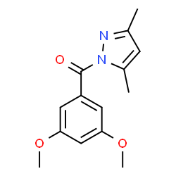 (3,5-Dimethoxyphenyl)(3,5-dimethyl-1H-pyrazol-1-yl)methanone结构式