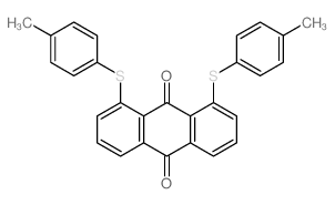 1,8-bis[(4-methylphenyl)sulfanyl]anthracene-9,10-dione structure