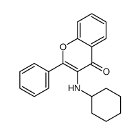 3-(cyclohexylamino)-2-phenylchromen-4-one结构式