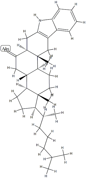 1'H-5α-Cholest-2-eno[3,2-b]indol-6-one structure