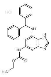 Carbamic acid, [7-[ (diphenylmethyl)amino]-1H-imidazo[1, 5-b]pyridin-5-yl]-, ethyl ester, monohydrochloride (9CI) (MF1) structure