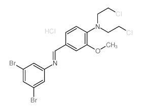 Benzenamine, N,N-bis (2-chloroethyl)-4-[[(3, 5-dibromophenyl)imino]methyl]-2-methoxy-, monohydrochloride (9CI) (MF1)结构式
