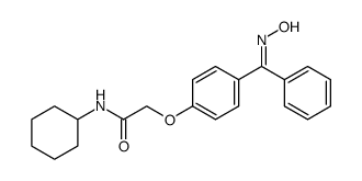 N-Cyclohexyl-2-(4-{[(Z)-hydroxyimino]-phenyl-methyl}-phenoxy)-acetamide Structure