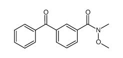 3-benzoyl-N-methoxy-N-methylbenzamide结构式