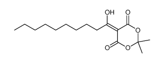 5-(1-hydroxydecylidene)-2,2-dimethyl-1,3-dioxane-4,6-dione结构式