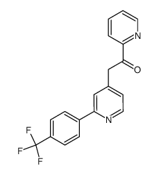 2-{2-[4-(trifluoromethyl)phenyl]pyridin-4-yl}-1-(pyridin-2-yl)ethanone Structure