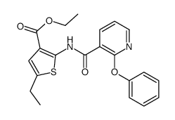 ethyl 5-ethyl-2-[(2-phenoxypyridine-3-carbonyl)amino]thiophene-3-carboxylate结构式