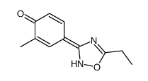 4-(5-ethyl-1,2,4-oxadiazol-3-ylidene)-2-methylcyclohexa-2,5-dien-1-one结构式