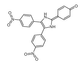 4-[4,5-bis(4-nitrophenyl)-1,3-dihydroimidazol-2-ylidene]cyclohexa-2,5-dien-1-one Structure