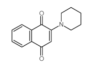 2-Piperidino-1, 4-naphthoquinone Structure