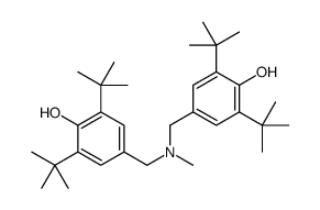 2,6-ditert-butyl-4-[[(3,5-ditert-butyl-4-hydroxyphenyl)methyl-methylamino]methyl]phenol结构式