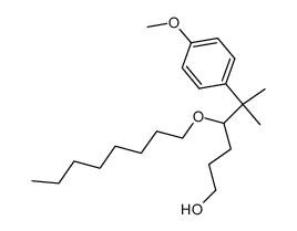 5-(4-methoxyphenyl)-5-methyl-4-octyloxyhexan-1-ol结构式