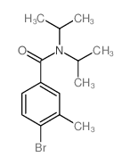 N,N-二异丙基-4-溴-3-甲基苯甲酰胺结构式