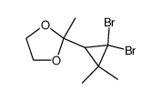 2-(2,2-dibromo-3,3-dimethyl-cyclopropyl)-2-methyl-[1,3]dioxolane结构式