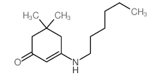 3-(hexylamino)-5,5-dimethyl-cyclohex-2-en-1-one结构式