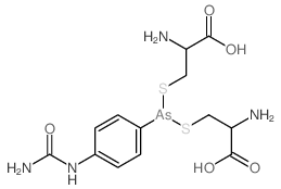 Alanine,3,3'-[[(p-ureidophenyl)arsylene]dithio]di- (8CI)结构式