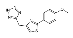 2-(4-methoxyphenyl)-4-(2H-tetrazol-5-ylmethyl)-1,3-thiazole Structure