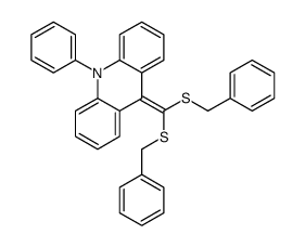 9-[bis(benzylsulfanyl)methylidene]-10-phenylacridine Structure