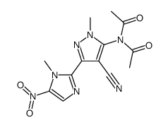 N-[4-cyano-2-methyl-5-(1-methyl-5-nitro-1H-imidazol-2-yl)-2H-pyrazol-3-yl]-diacetamide Structure