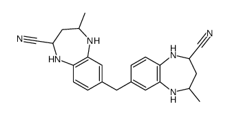 7-[(2-cyano-4-methyl-2,3,4,5-tetrahydro-1H-1,5-benzodiazepin-7-yl)methyl]-4-methyl-2,3,4,5-tetrahydro-1H-1,5-benzodiazepine-2-carbonitrile Structure