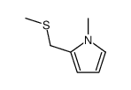 1-methyl-2-(methylsulfanylmethyl)pyrrole结构式