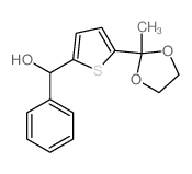 2-Thiophenemethanol,5-(2-methyl-1,3-dioxolan-2-yl)-a-phenyl- Structure