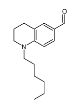 1-hexyl-3,4-dihydro-2H-quinoline-6-carbaldehyde结构式